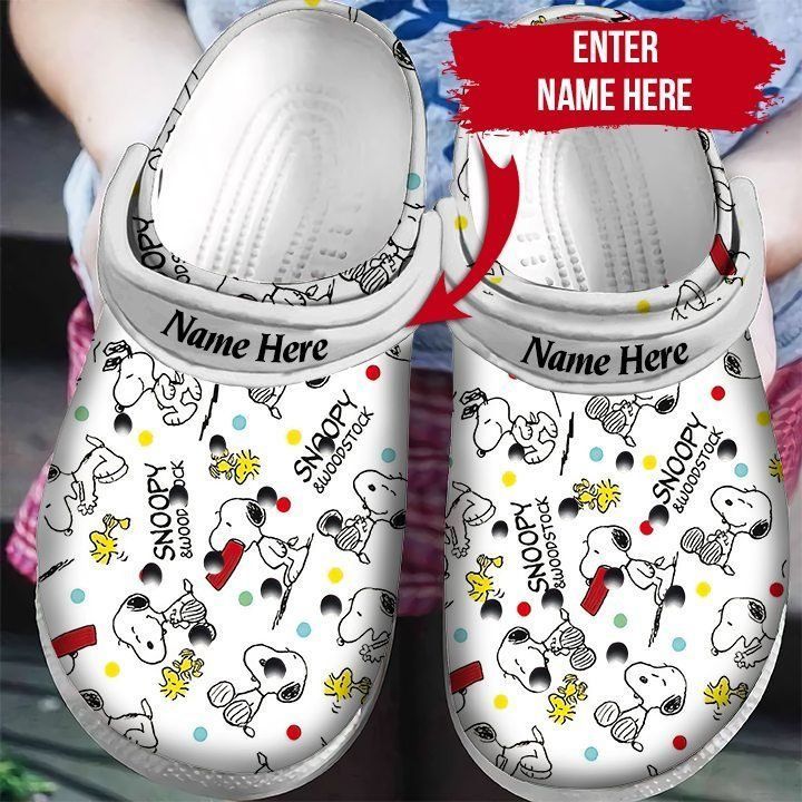 Snoopy And Woodstock Personalised Clog Shoes Cute Gift For Men And Women