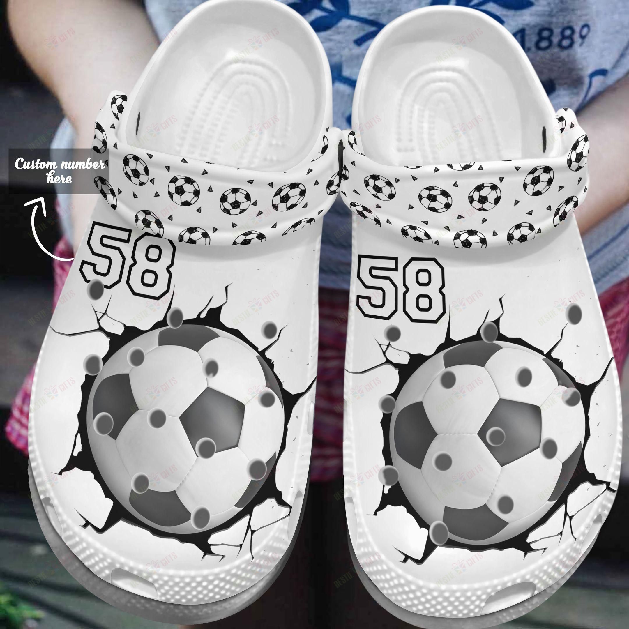 Soccer Personalized Clog Shoes Comfortable Gift For Men Women
