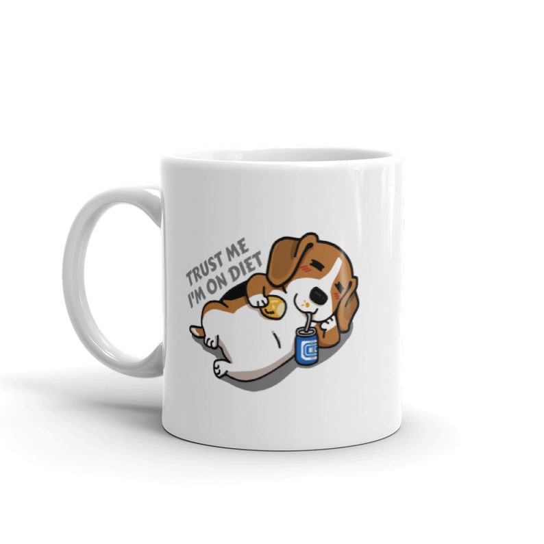 Trust Me I'm On Diet Beagle Dog Coffee Mug Cute Birthday Gift For Friends
