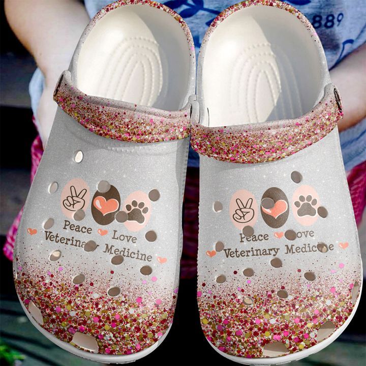 Vet Tech Peace Love Veterinary Medicine For Men And Women Comfortable Classic Clog Water Shoes