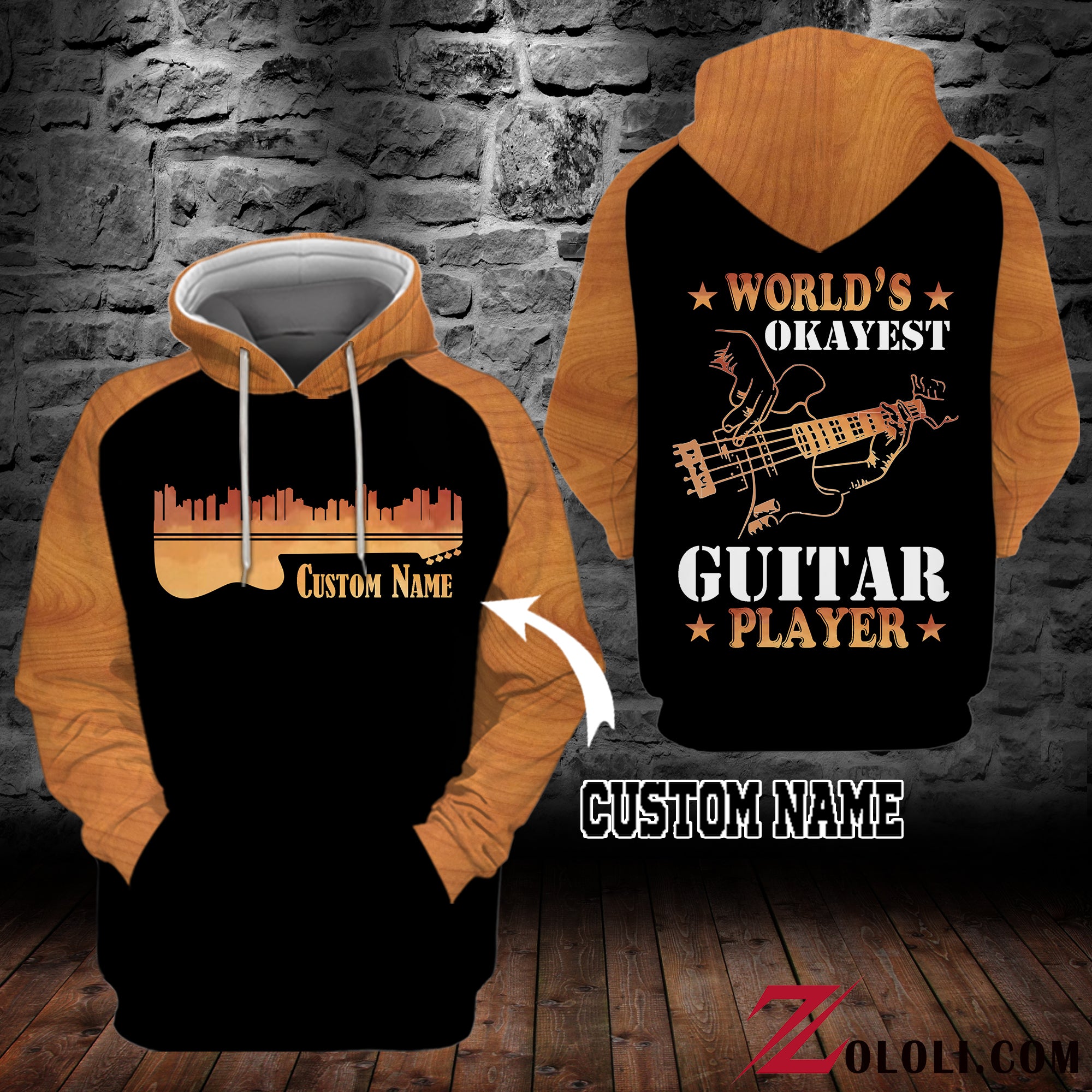 World Okayest Guitar Player Custom Unisex 3D All Over Print