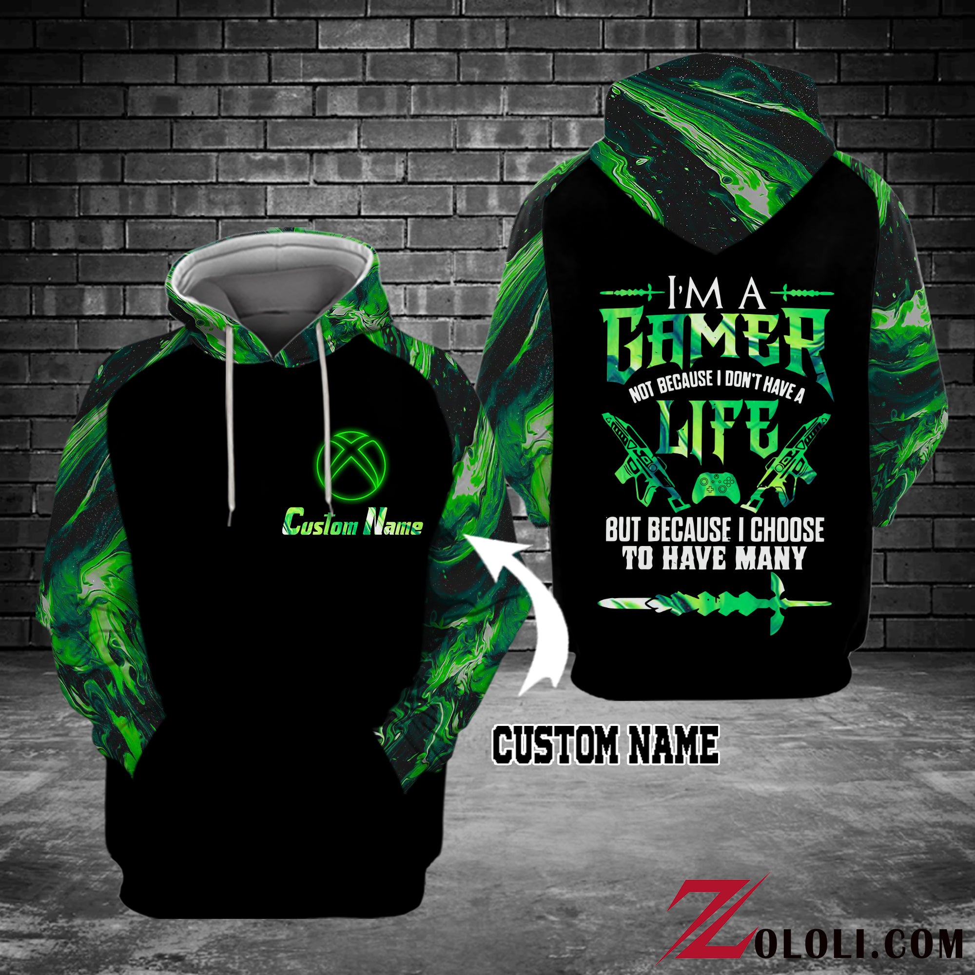 Xbox I'm A Gamer Not Because I Don't Have Life Custom Unisex 3D All Over Print