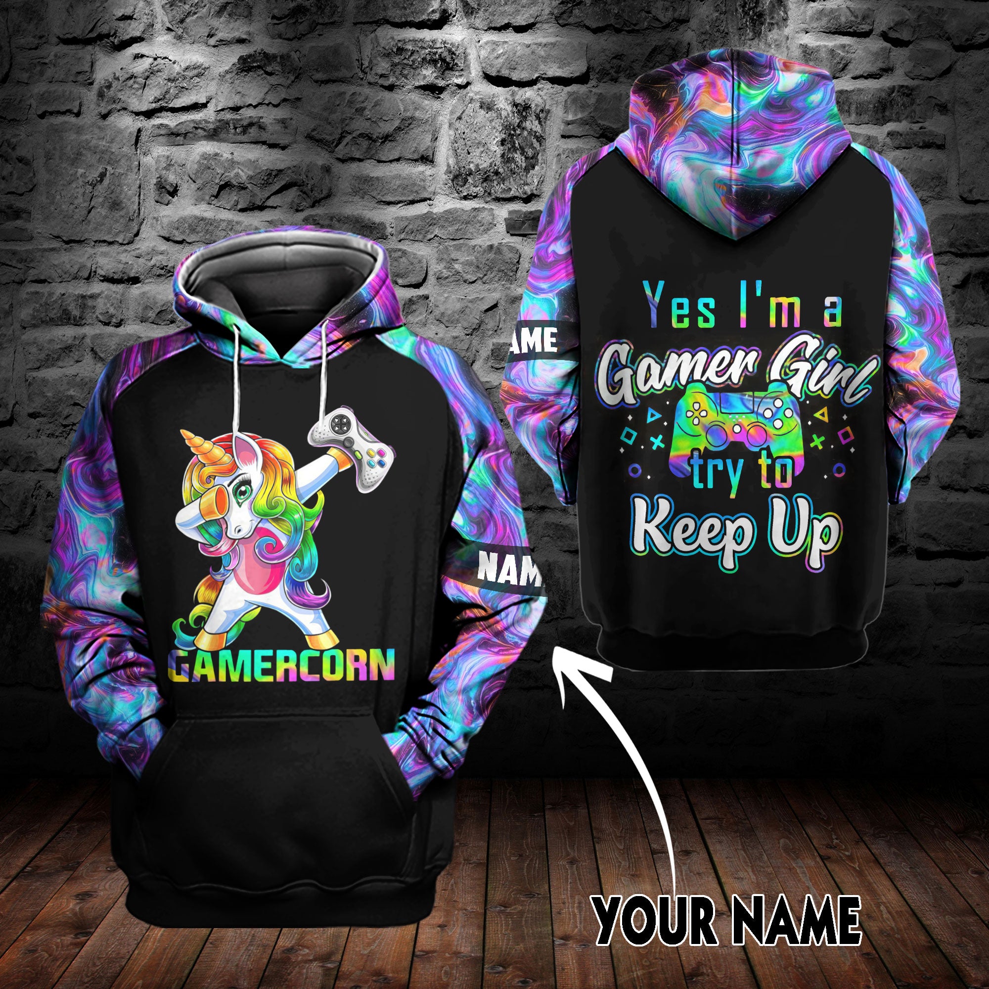 Yes I'm A Gamer Girl Try To Keep Up Custom Unisex 3D All Over Print