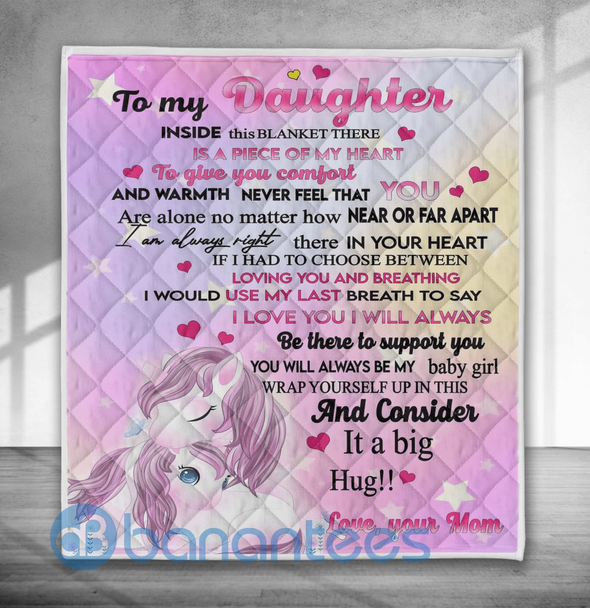 You Will Always Be My Baby Girl Unicorn Blanket Gift For Daughter product mockup photo 1