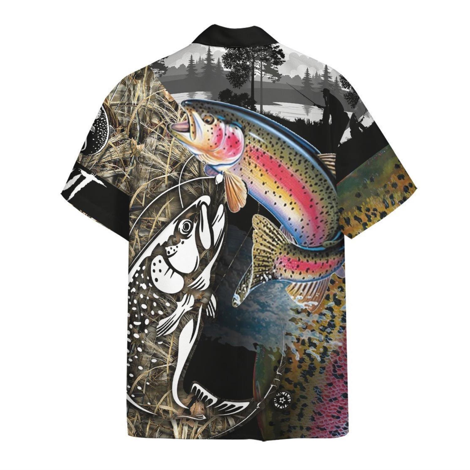 Fishing Shirts Hawaii Shirt For Men Trout Fish Fishing Hawaiian Shirt