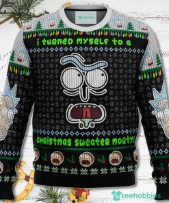 I Turned Myself Into A Christmas Sweater Rick And Morty Christmas Sweater For Men Womenproduct photo 1