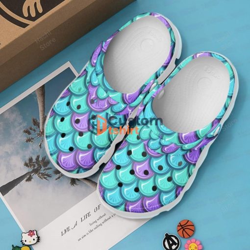 Mermaid Clog Shoes - Mermaid Fins Colorful Clog Shoes Product Photo 3