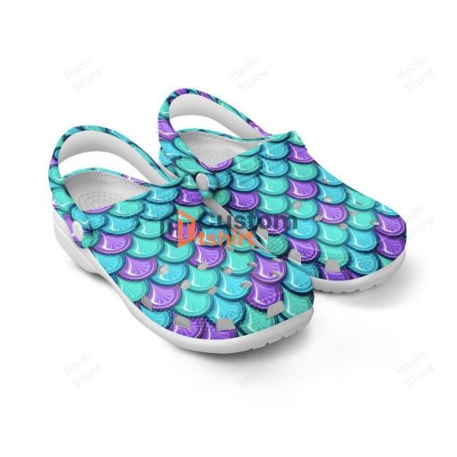 Mermaid Clog Shoes - Mermaid Fins Colorful Clog Shoes Product Photo 5