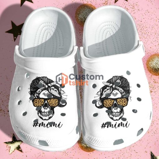 Mimi Tattoo Skull Clog Shoes Mothers Day Gifts - Nana Tattoo Clog Shoes For Grandma Product Photo 1
