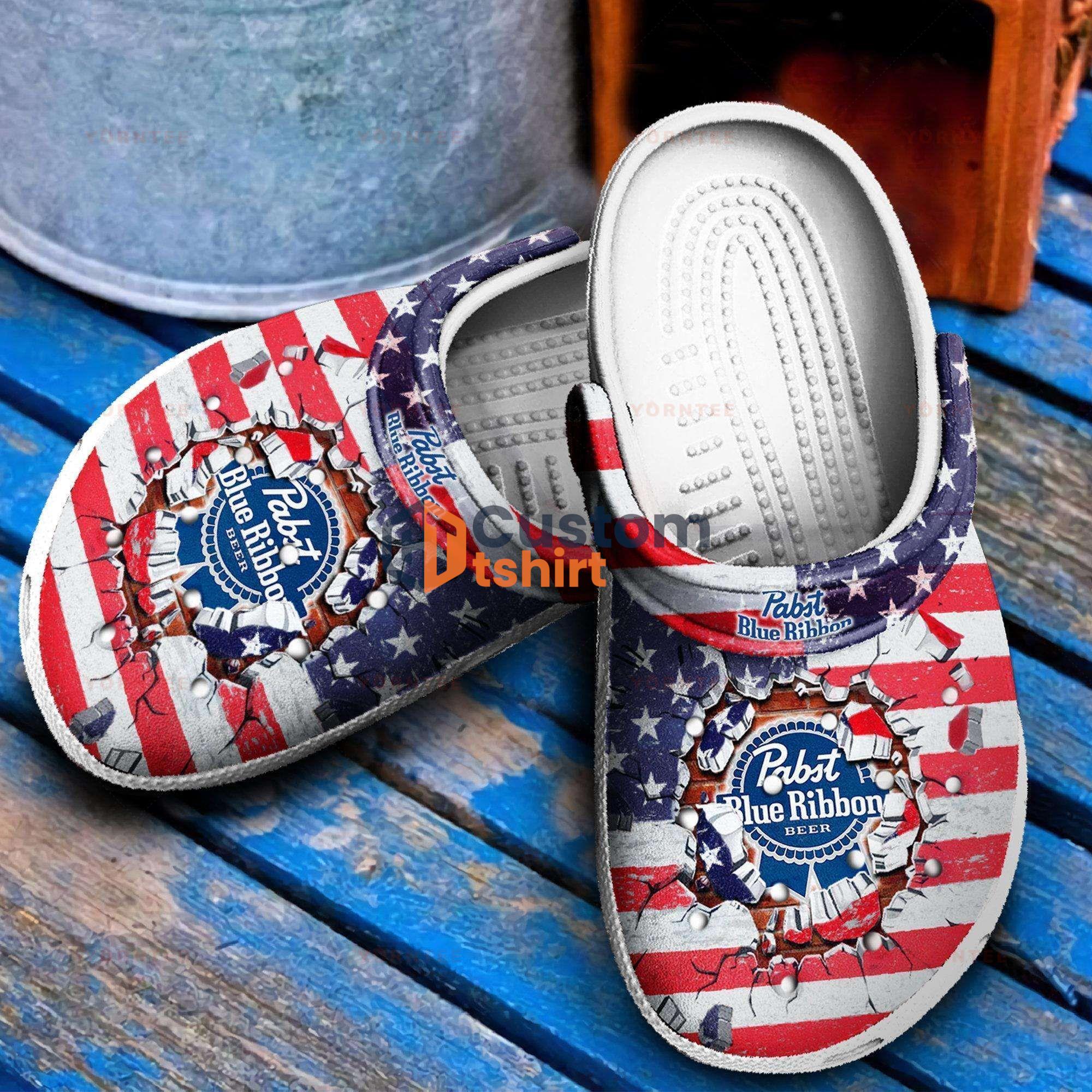Pabst Ribbon Clog Shoes For Mens And Womens Product Photo 1 Product photo 1