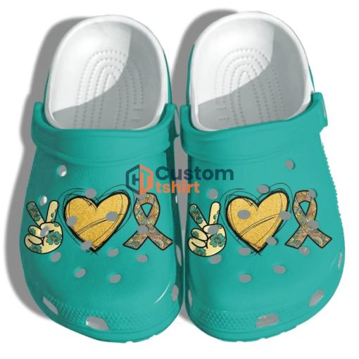 Peaces Hippie Love Clog Shoes - Hippie Cute Love Clog Shoes Gifts Daughter Girls Product Photo 1