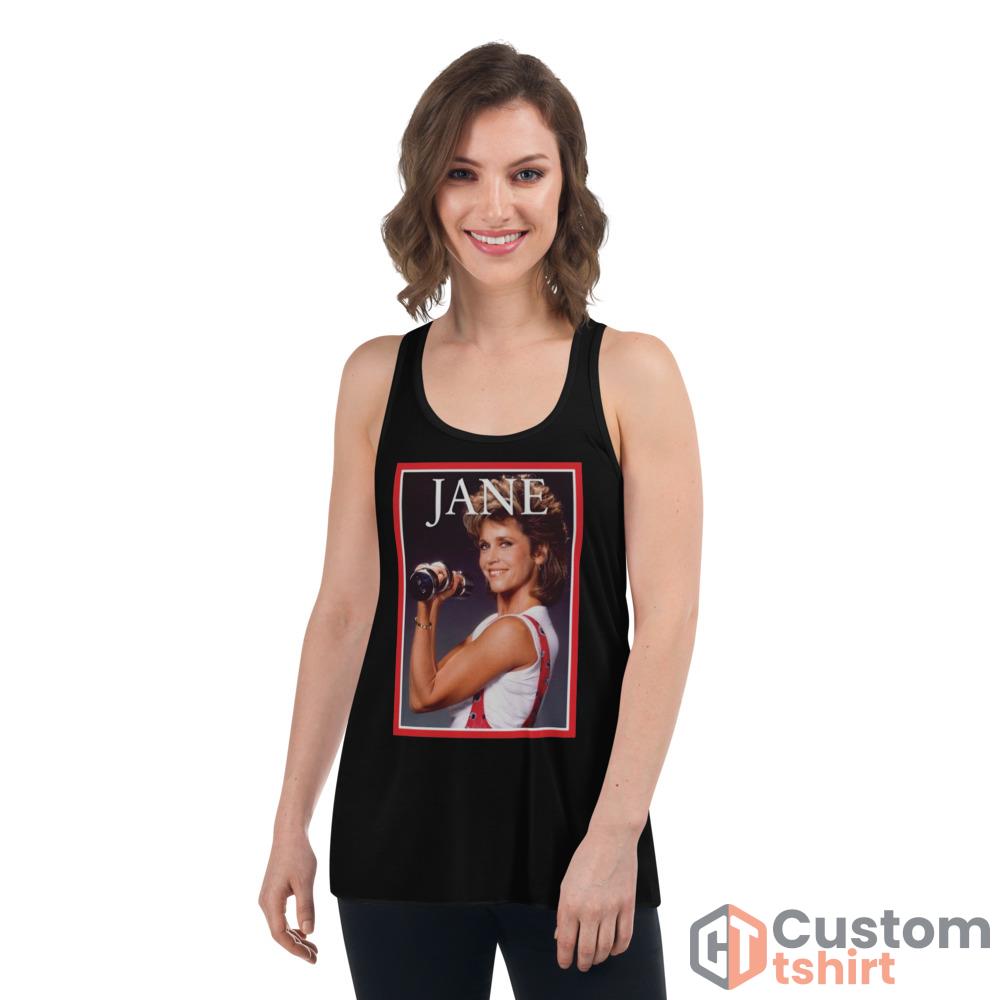 Jane Fonda Style Time Fashion T shirt - Women's Flowy Racerback Tank
