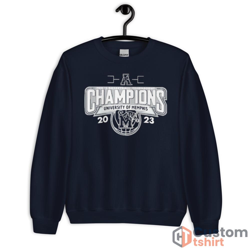 Mens basketball tournament champions university of memphis 2023 Victory T shirt - Unisex Crewneck Sweatshirt-1