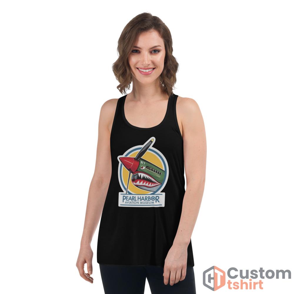Military Army P 40 Nose Art Pearl Harbor Avation Museum shirt - Women's Flowy Racerback Tank