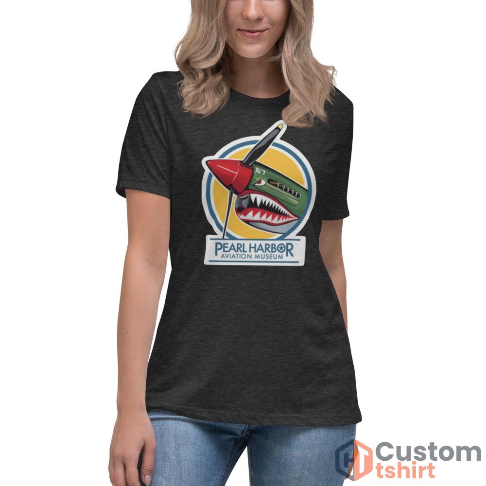 Military Army P 40 Nose Art Pearl Harbor Avation Museum shirt - Women's Relaxed Short Sleeve Jersey Tee-1