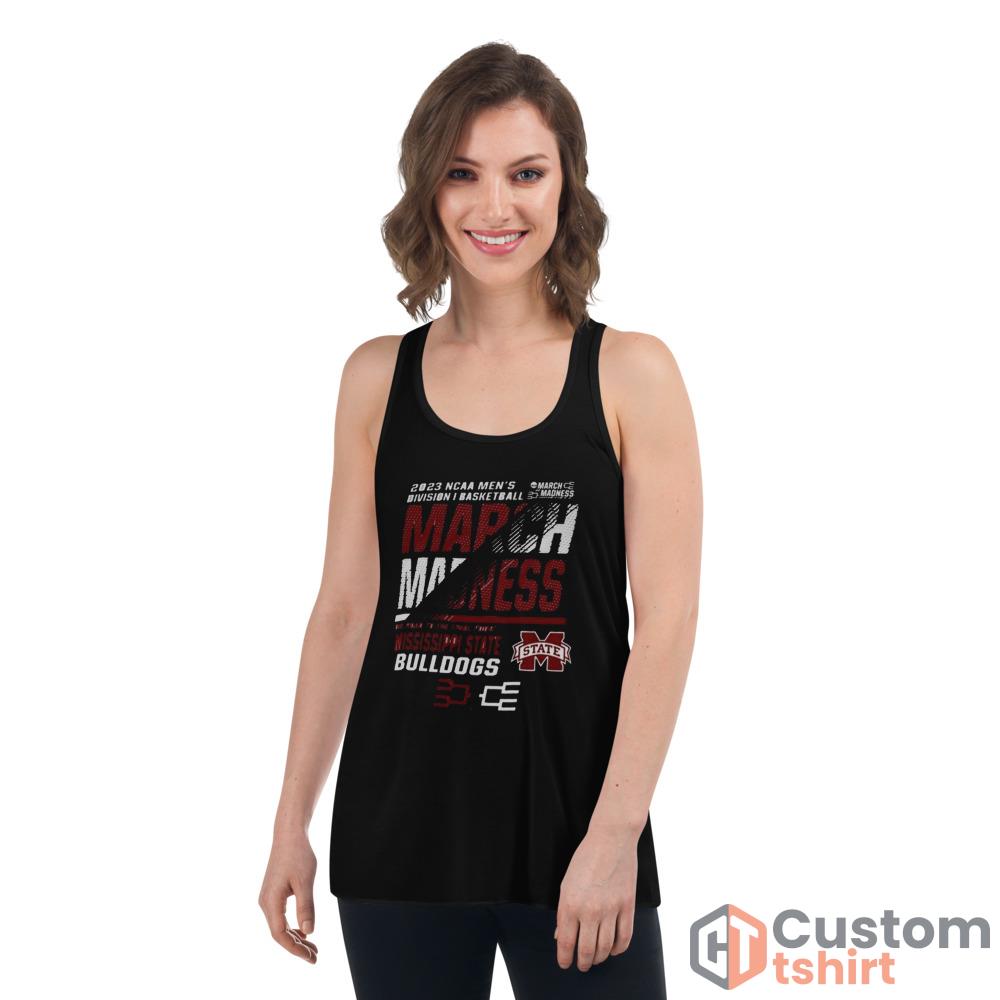 Mississippi State Men’s Basketball 2023 NCAA March Madness The Road To Final Four Red And White Shirt - Women's Flowy Racerback Tank