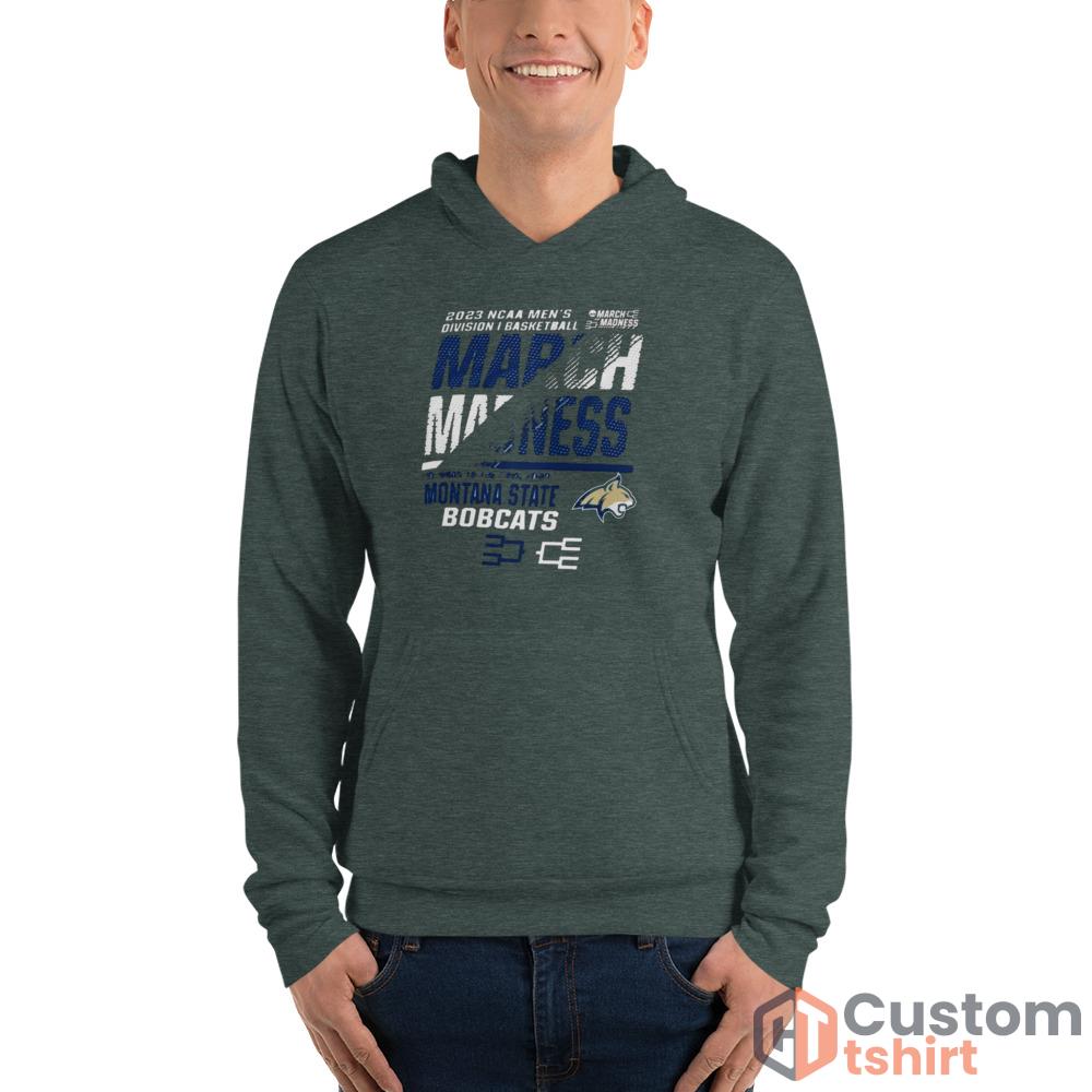 Montana State Men’s Basketball 2023 NCAA March Madness The Road To Final Four Blue And White Shirt - Unisex Fleece Pullover Hoodie-1